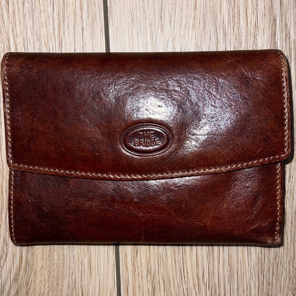 THE BRIDGE Handbags - THE BRIDGE - Vintage Rich Brown Leather Wallet